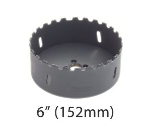 6 inch Carbide Hole Saw for Concrete Cement Drywall Plaster Hardie Board Masonry Wall Tile Marble Brick 152mm Carbide Grit Hole Saw