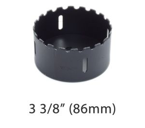3 3/8 inch  Carbide Hole Saw for Concrete Cement Drywall Plaster Hardie Board Masonry Wall Tile Marble Brick 86mm Tungsten Grit Hole Saw